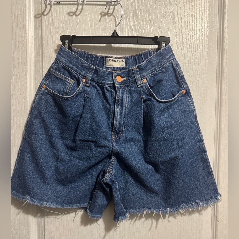 Free People Blue Jean Shorts